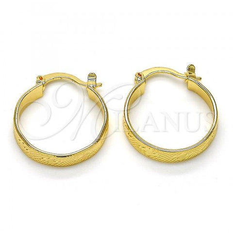 Oro Laminado Small Hoop, Gold Filled Style Polished, Golden Finish, 02.122.0095.20