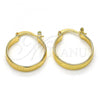 Oro Laminado Small Hoop, Gold Filled Style Polished, Golden Finish, 02.122.0095.20