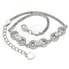 Sterling Silver Fancy Bracelet, with White Cubic Zirconia and White Micro Pave, Polished, Rhodium Finish, 03.286.0031.07