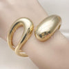 Oro Laminado Individual Bangle, Gold Filled Style Teardrop Design, Polished, Golden Finish, 07.422.0009.05