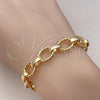 Oro Laminado Fancy Bracelet, Gold Filled Style Polished, Golden Finish, 03.415.0002.07