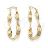 Oro Laminado Large Hoop, Gold Filled Style Polished, Golden Finish, 5.158.007