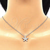 Sterling Silver Pendant Necklace, with White Cubic Zirconia, Polished, Rhodium Finish, 04.336.0210.16