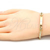 Oro Laminado ID Bracelet, Gold Filled Style Polished, Golden Finish, 03.63.2144.06