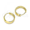 Oro Laminado Huggie Hoop, Gold Filled Style Polished, Golden Finish, 02.210.0520.12