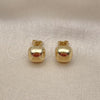 Oro Laminado Stud Earring, Gold Filled Style Polished, Golden Finish, 02.342.0331