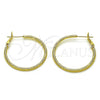 Oro Laminado Medium Hoop, Gold Filled Style Matte Finish, Golden Finish, 02.93.0006.30