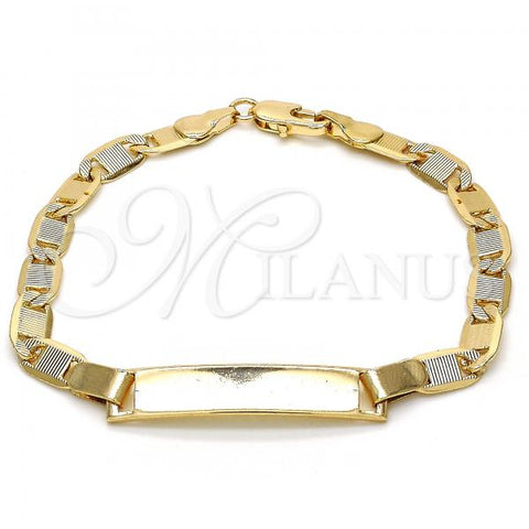 Oro Laminado ID Bracelet, Gold Filled Style Polished, Golden Finish, 03.63.1847.08