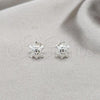 Sterling Silver Stud Earring, Turtle Design, Polished, Silver Finish, 02.409.0037