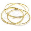 Oro Laminado Set Bangle, Gold Filled Style Diamond Cutting Finish, Golden Finish, 07.59.0063.06 (13 MM Thickness, Size 6 - 2.75 Diameter)