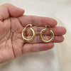 Oro Laminado Small Hoop, Gold Filled Style Hollow Design, Polished, Golden Finish, 5.134.027.20