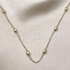 Oro Laminado Basic Necklace, Gold Filled Style Ball Design, Polished, Golden Finish, 04.213.0261.16