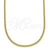 Oro Laminado Basic Necklace, Gold Filled Style Miami Cuban Design, Polished, Golden Finish, 04.213.0090.20