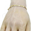 Oro Laminado Basic Bracelet, Gold Filled Style Pave Mariner Design, Polished, Golden Finish, 04.63.1339.08