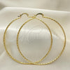 Oro Laminado Extra Large Hoop, Gold Filled Style Diamond Cutting Finish, Golden Finish, 02.168.0037.70