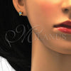 Stainless Steel Stud Earring, Star Design, with Aqua Blue Crystal, Polished, Golden Finish, 02.271.0016.10