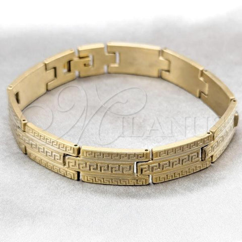 Stainless Steel Solid Bracelet, Polished, Golden Finish, 03.63.22974.08
