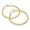 Oro Laminado Medium Hoop, Gold Filled Style Diamond Cutting Finish, Golden Finish, 02.168.0039.40