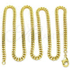 Oro Laminado Basic Necklace, Gold Filled Style Miami Cuban Design, Polished, Golden Finish, 04.213.0095.22