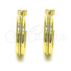 Oro Laminado Medium Hoop, Gold Filled Style Diamond Cutting Finish, Golden Finish, 02.213.0464.25