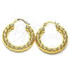 Oro Laminado Medium Hoop, Gold Filled Style Polished, Golden Finish, 02.170.0278.30