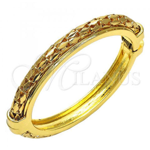 Oro Laminado Individual Bangle, Gold Filled Style Polished, Golden Finish, 07.252.0071.05 (10 MM Thickness, Size 5 - 2.50 Diameter)