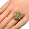 Oro Laminado Multi Stone Ring, Gold Filled Style with White Micro Pave, Polished, Golden Finish, 01.118.0030.08 (Size 8)