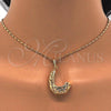 Oro Laminado Earring and Pendant Adult Set, Gold Filled Style Polished, Golden Finish, 10.163.0006