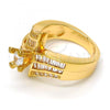 Gold Tone Multi Stone Ring, with White Cubic Zirconia, Polished, Golden Finish, 01.199.0006.08.GT (Size 8)