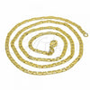 Oro Laminado Basic Necklace, Gold Filled Style Mariner Design, Golden Finish, 04.09.0182.18