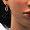 Oro Laminado Small Hoop, Gold Filled Style Hollow Design, Polished, Golden Finish, 5.134.027.20