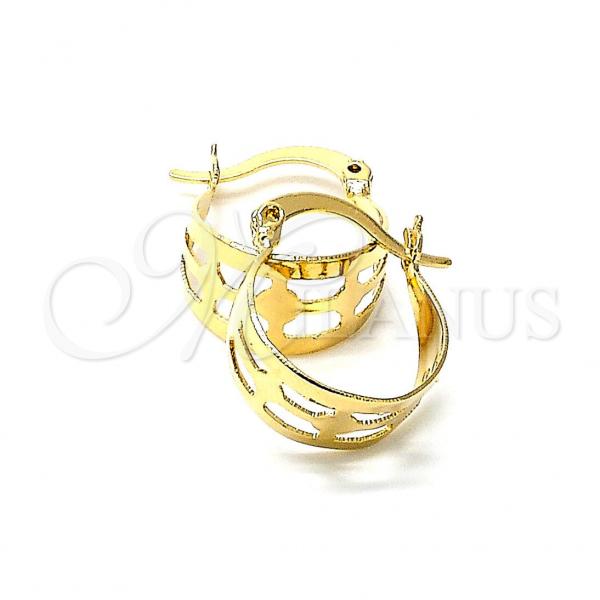 Oro Laminado Small Hoop, Gold Filled Style Polished, Golden Finish, 5.153.048