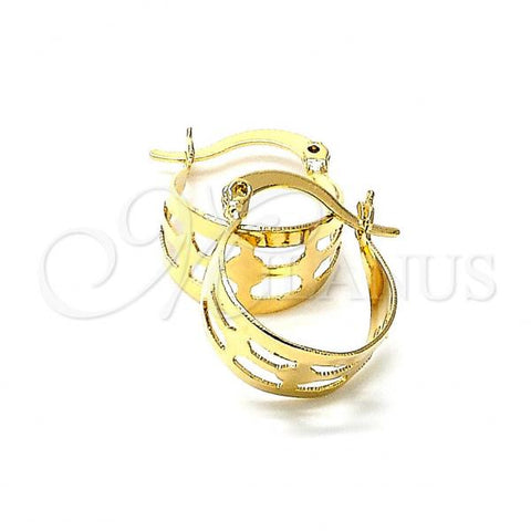 Oro Laminado Small Hoop, Gold Filled Style Polished, Golden Finish, 5.153.048