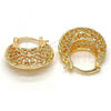Oro Laminado Small Hoop, Gold Filled Style Diamond Cutting Finish, Golden Finish, 02.170.0155.25