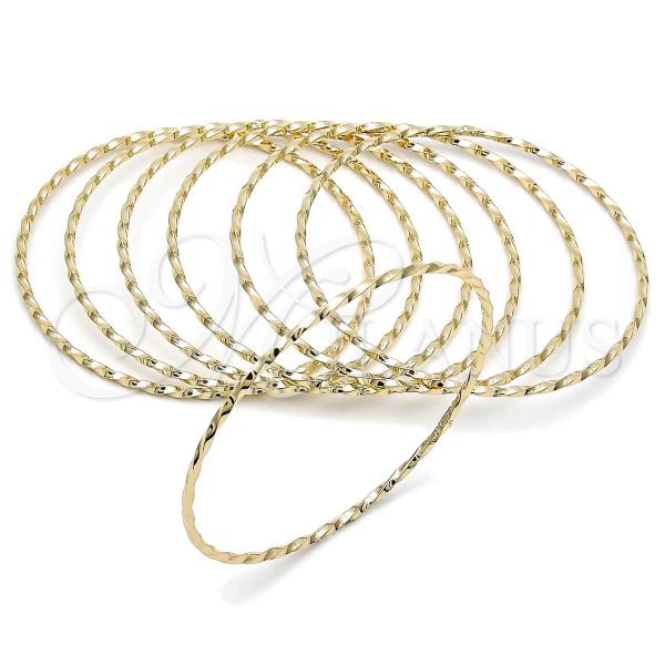 Oro Laminado Semanario Bangle, Gold Filled Style Polished, Golden Finish, 07.213.0018.05
