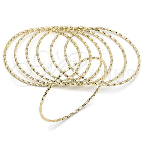 Oro Laminado Semanario Bangle, Gold Filled Style Polished, Golden Finish, 07.213.0018.05
