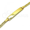 Oro Laminado ID Bracelet, Gold Filled Style Polished, Golden Finish, 03.380.0134.08