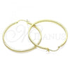 Oro Laminado Large Hoop, Gold Filled Style with White Micro Pave, Polished, Golden Finish, 02.185.0005.50