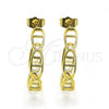 Oro Laminado Medium Hoop, Gold Filled Style Puff Mariner Design, Polished, Golden Finish, 02.210.0753.30