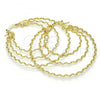 Oro Laminado Large Hoop, Gold Filled Style Diamond Cutting Finish, Golden Finish, 02.168.0045.55