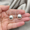 Sterling Silver Dangle Earring, Ball Design, Polished, Silver Finish, 02.395.0026