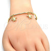 Oro Laminado Charm Bracelet, Gold Filled Style Turtle Design, Polished, Golden Finish, 03.179.0031.07