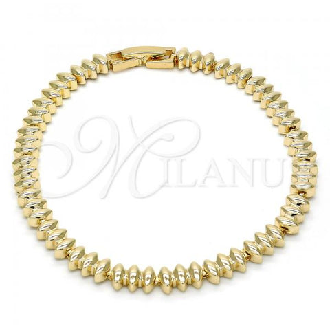 Oro Laminado Fancy Bracelet, Gold Filled Style Polished, Golden Finish, 03.210.0039.08