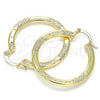 Oro Laminado Medium Hoop, Gold Filled Style Matte Finish, Golden Finish, 02.170.0364.30