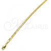 Oro Laminado Basic Anklet, Gold Filled Style Mariner Design, Polished, Golden Finish, 5.222.026.10