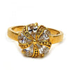 Oro Laminado Elegant Ring, Gold Filled Style Flower Design, with White Cubic Zirconia, Polished, Golden Finish, 5.169.020.09 (Size 9)