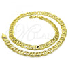Oro Laminado Basic Necklace, Gold Filled Style Mariner Design, Polished, Golden Finish, 5.222.021.22