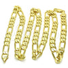 Oro Laminado Basic Necklace, Gold Filled Style Figaro Design, Polished, Golden Finish, 5.222.011.28