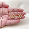 Oro Laminado Small Hoop, Gold Filled Style Ball and Twist Design, Polished, Golden Finish, 02.170.0512.20