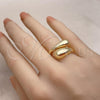 Oro Laminado Elegant Ring, Gold Filled Style Chunky Design, Polished, Golden Finish, 01.163.0002